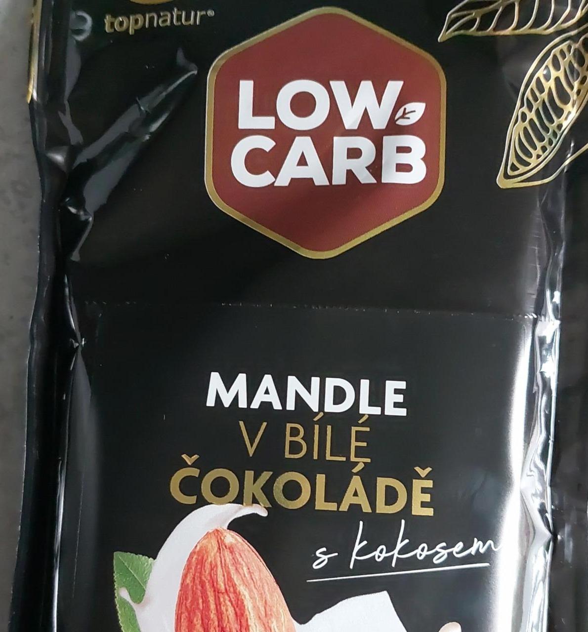 Fotografie - Low Carb mandle v bílé čokoládě s kokosem Topnatur