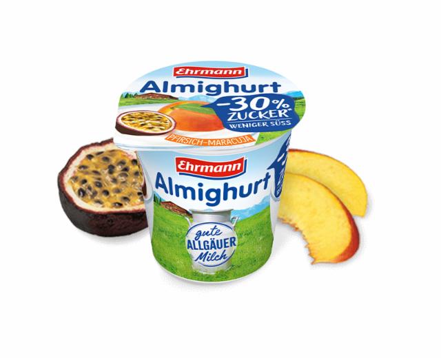 Fotografie - Almighurt Pfirsich-Maracuja -30% Zucker Ehrmann