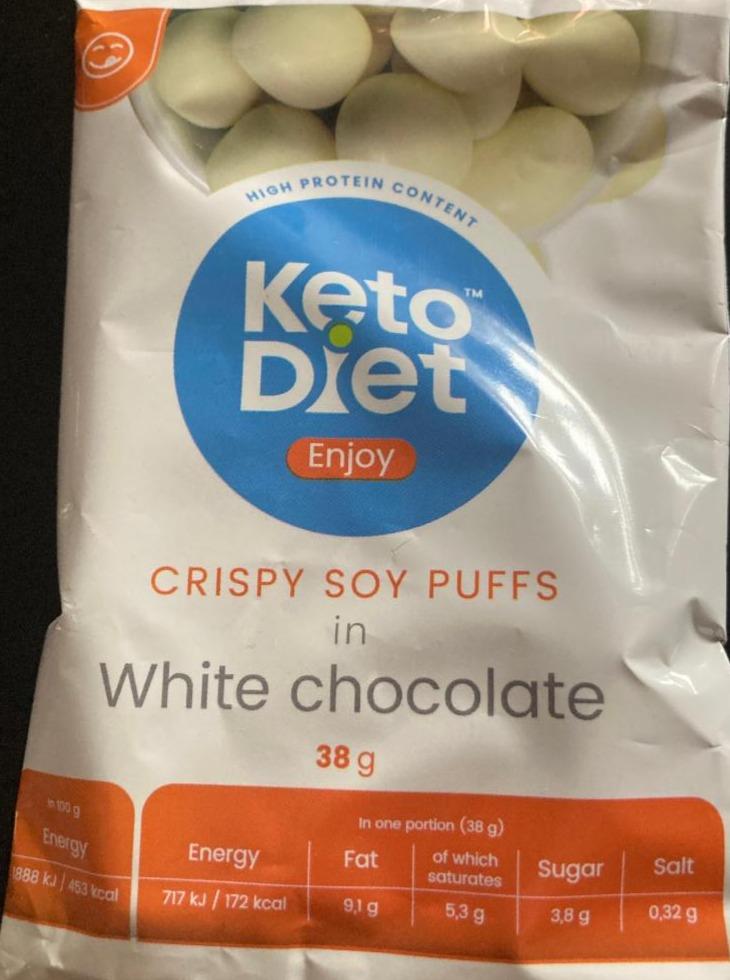 Fotografie - Crispy Soy Puffs White chocolate KetoDiet