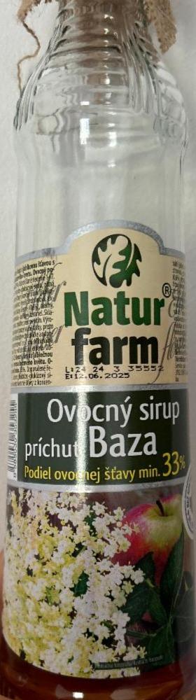 Fotografie - Ovocný sirup príchuť baza Natur farm