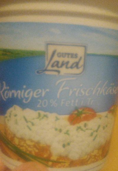 Fotografie - Körniger Frischkäse 20% fett Gutes Land