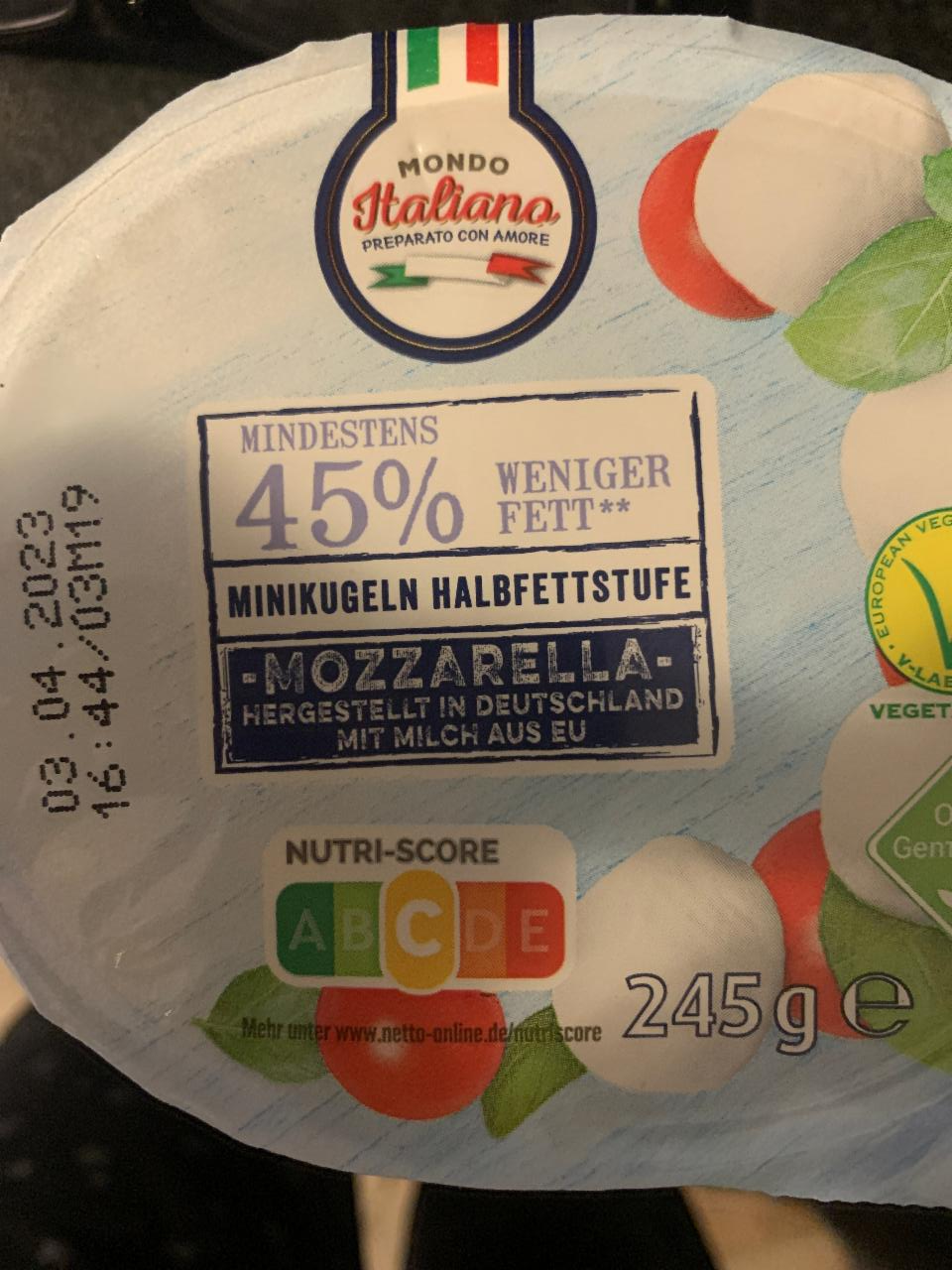 Fotografie - Minikugeln Halbfettstufe Mozzarella Mondo Italiano