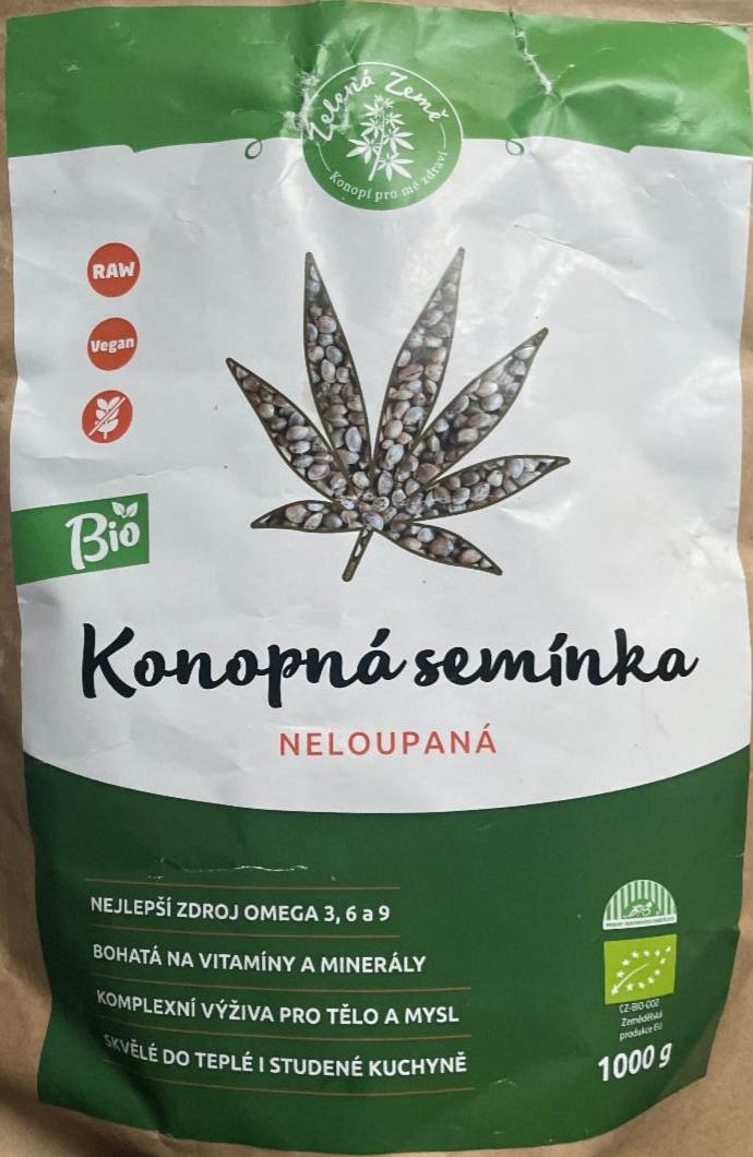 Fotografie - Konopná semínka BIO neloupaná Zelená Země