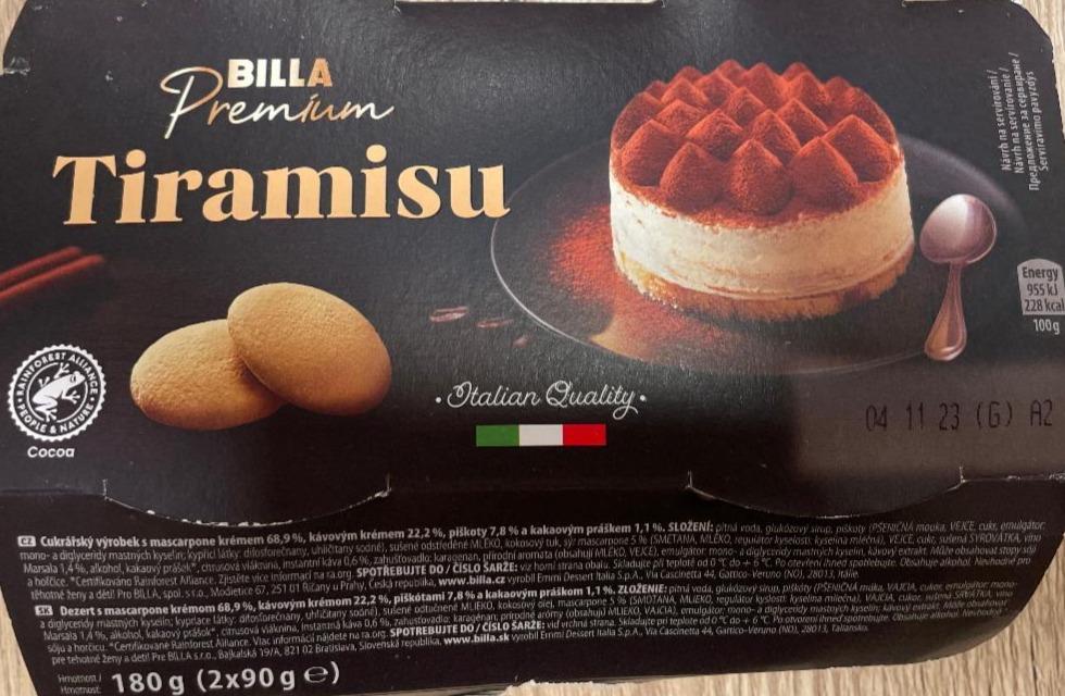 Fotografie - Tiramisu Billa Premium 180g