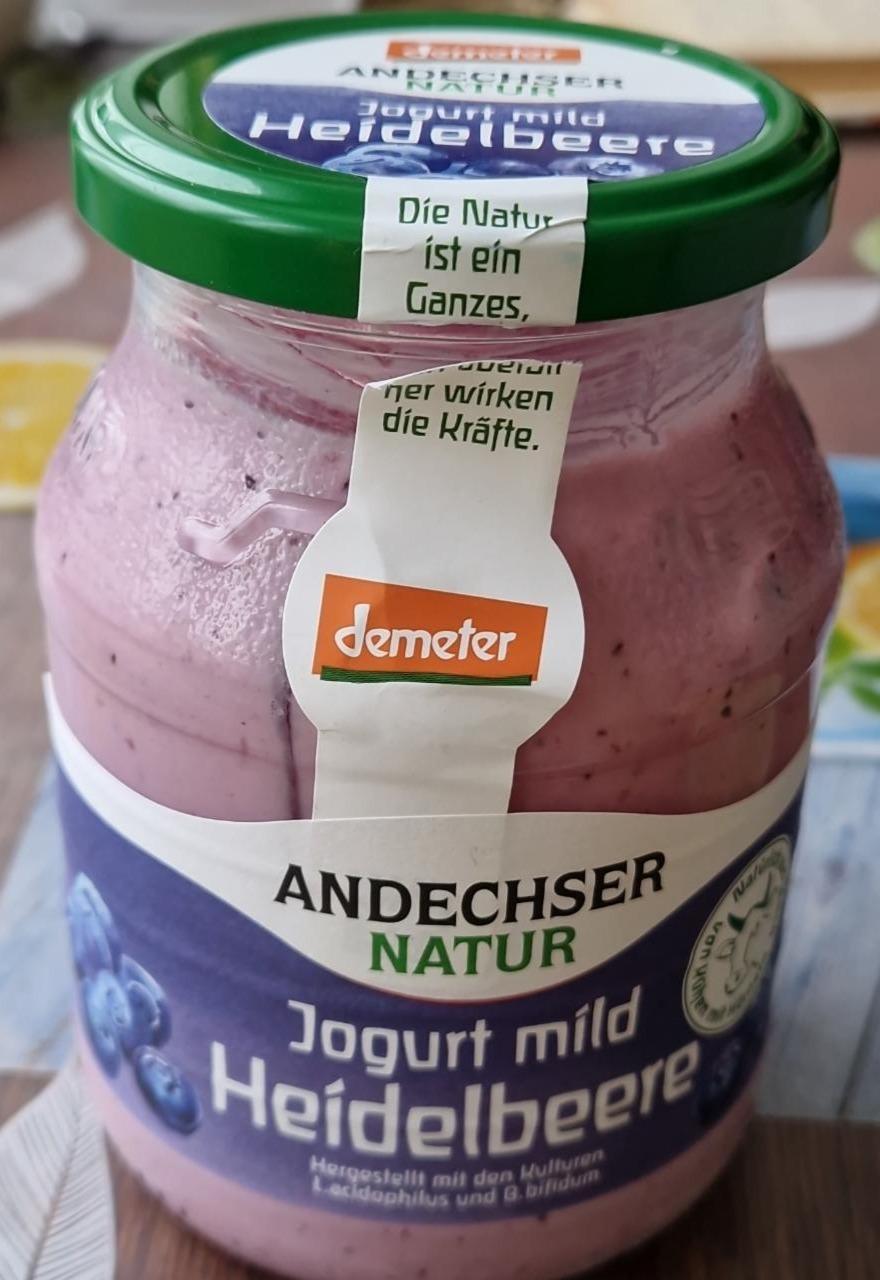 Fotografie - Jogurt mild Heidelbeere Andechser Natur