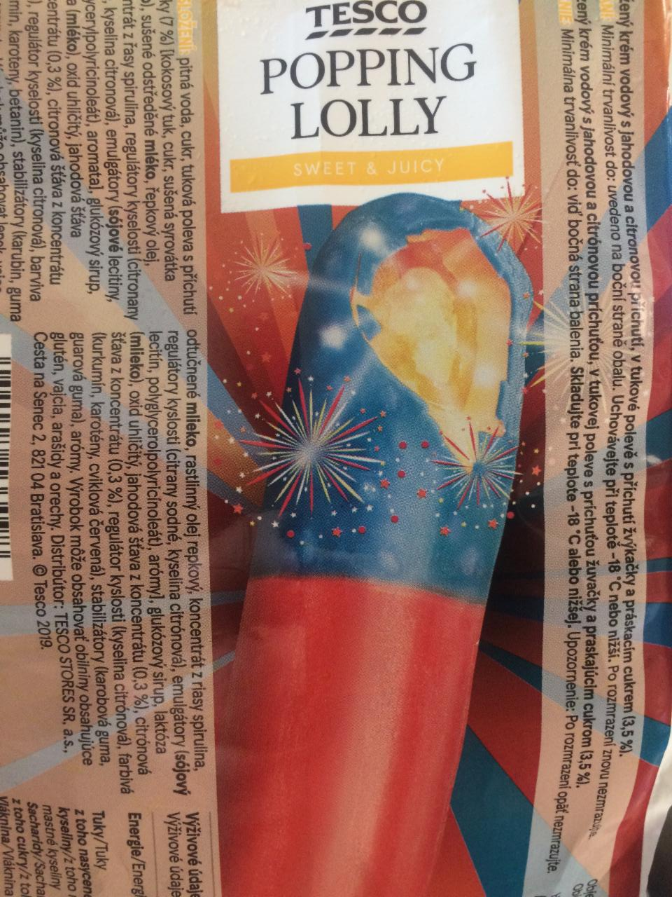 Fotografie - Popping lolly sweet & juicy Tesco