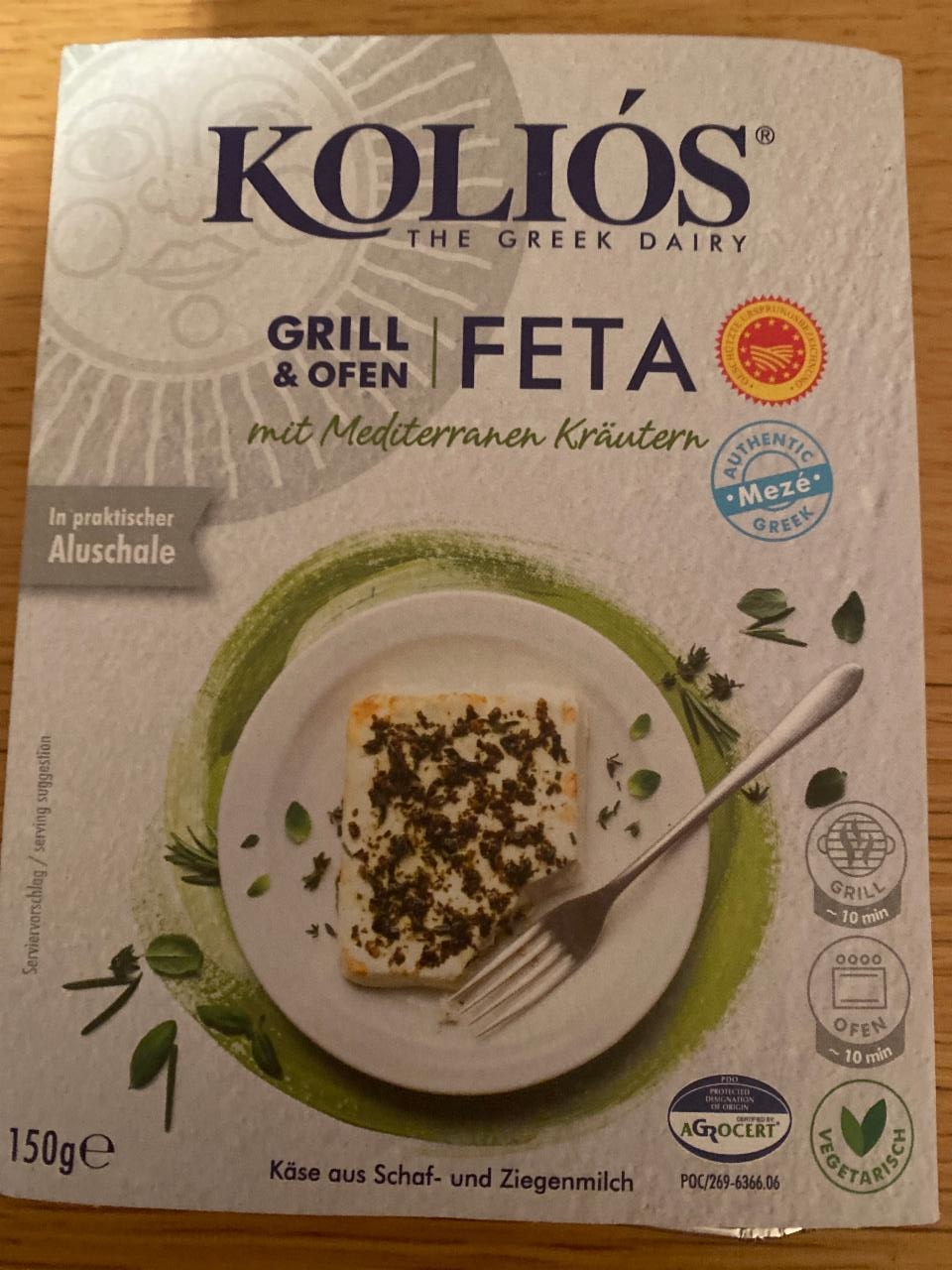 Fotografie - Grill & Ofen Feta mit Mediterranen Kräutern Koliós