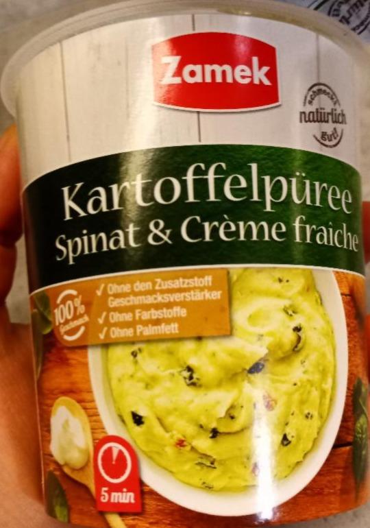 Fotografie - Kartoffelpürree Spinat und Creme fraîche Zamek