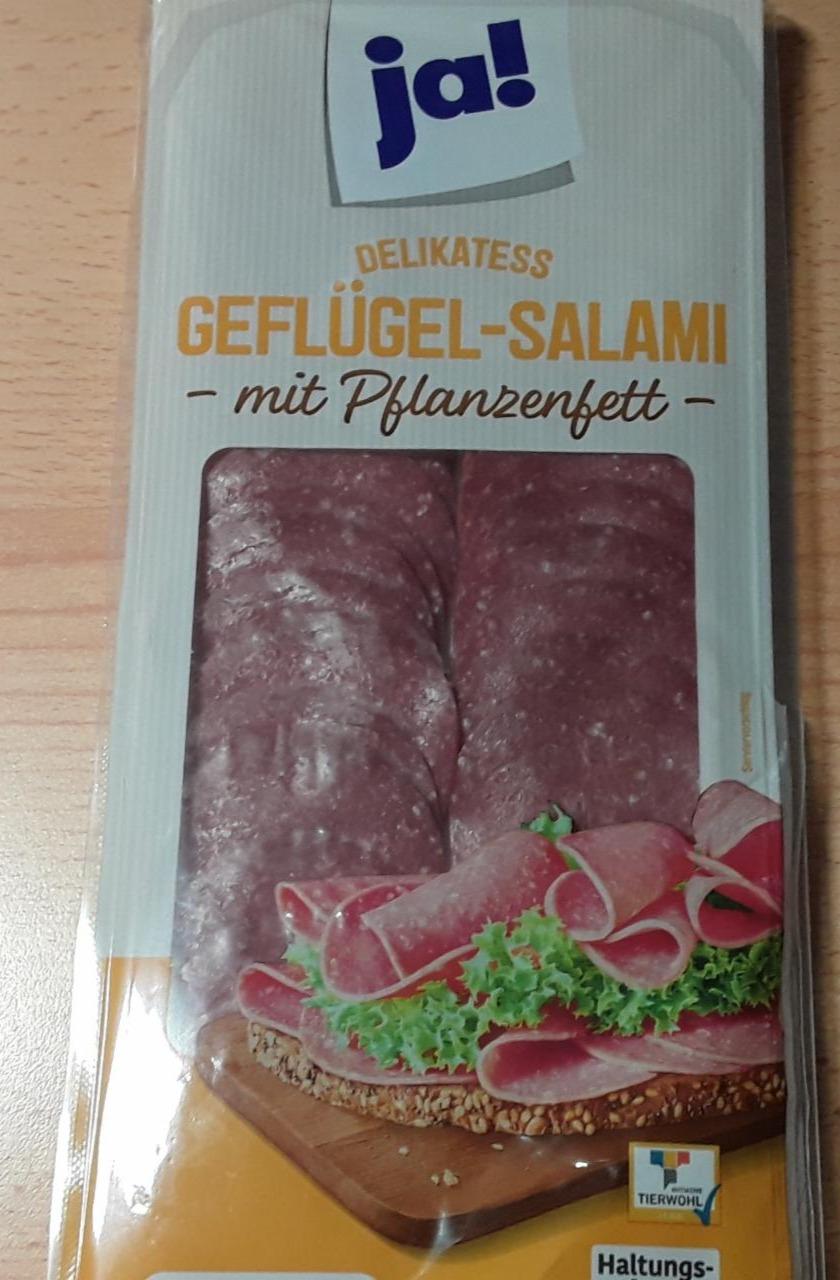 Fotografie - Delikatess Geflügelsalami mit Pflanzenfett Ja!