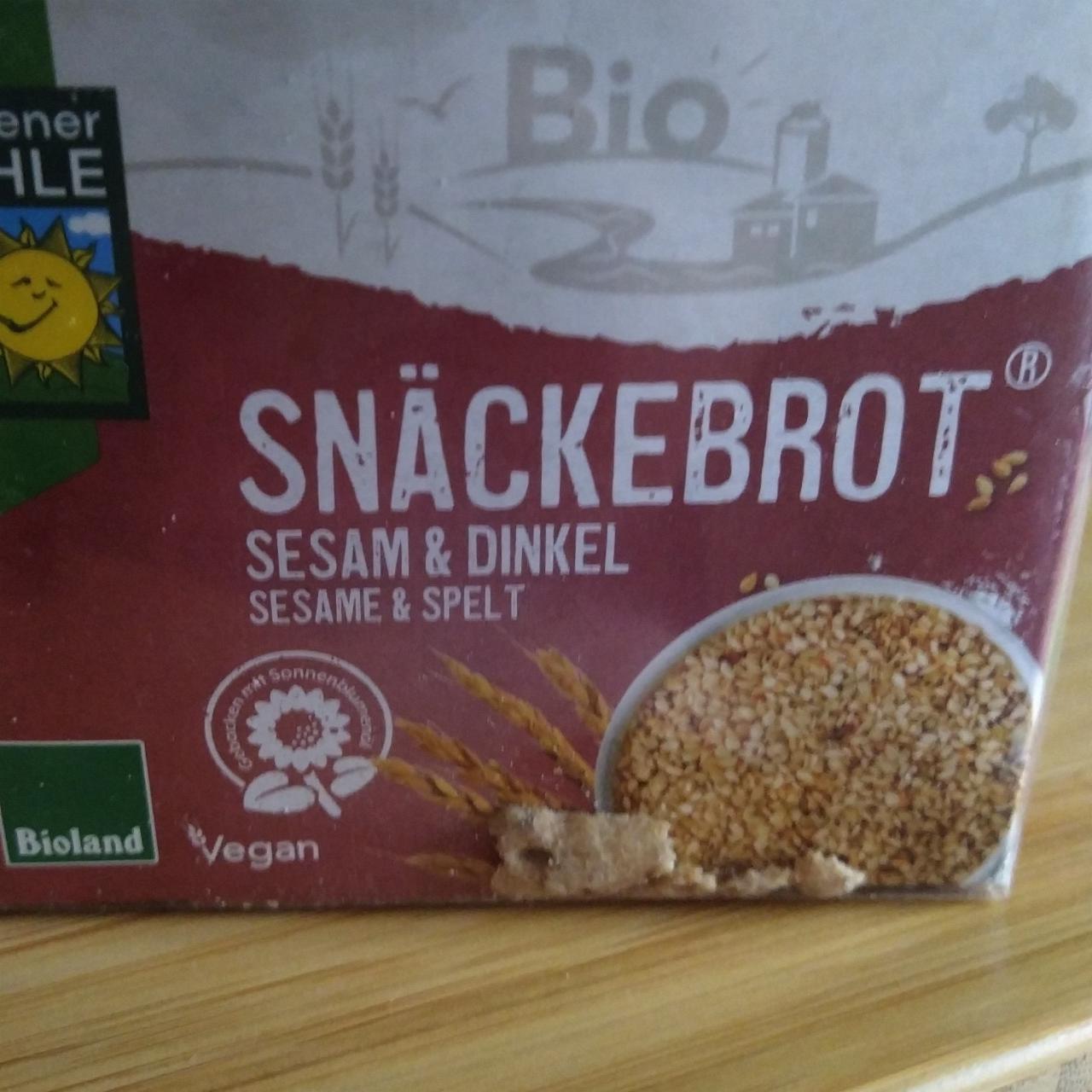 Fotografie - Snäckebrot Sesam und Dinkel Bioland