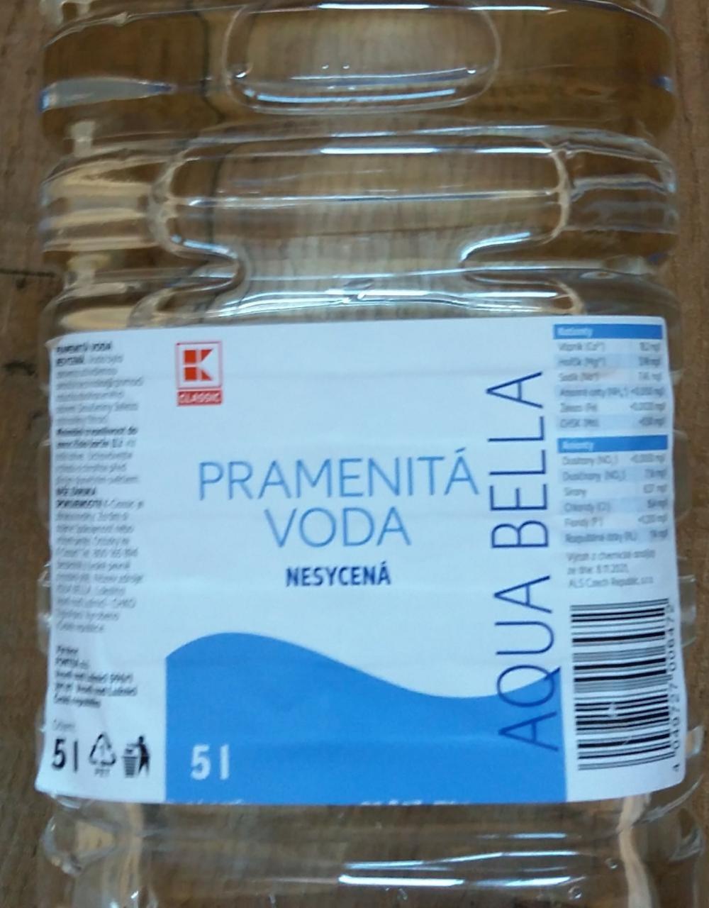 Fotografie - Aqua Bella pramenitá voda nesycená K-Classic