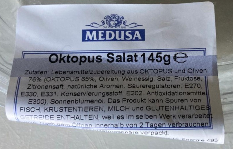 Fotografie - Oktopus Salat MEDUSA