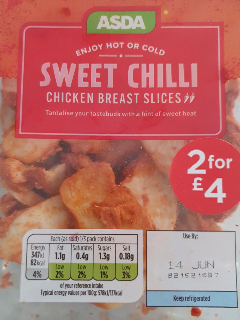 Fotografie - Sweet Chilli Chicken Breast Slices Asda