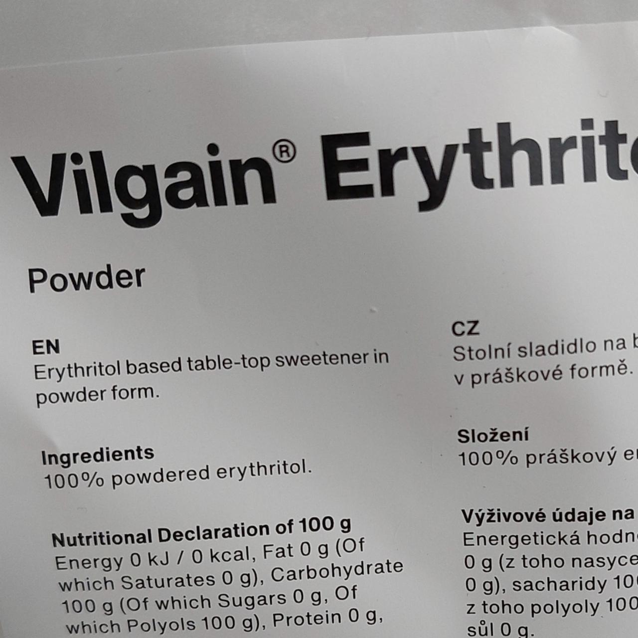 Fotografie - Erythritol Powder Vilgain