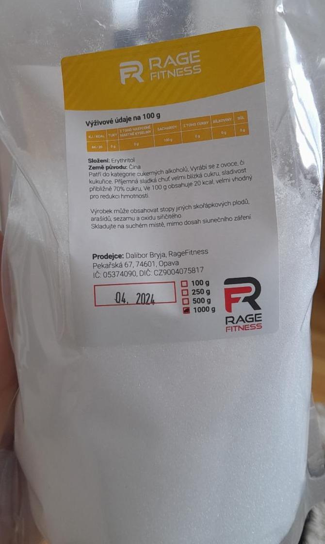 Fotografie - Erythritol Rage Fitness