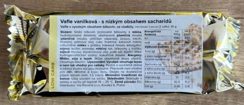 Fotografie - Vafle vanilková – s nízkým obsahem sacharidů ProteinováDieta.cz