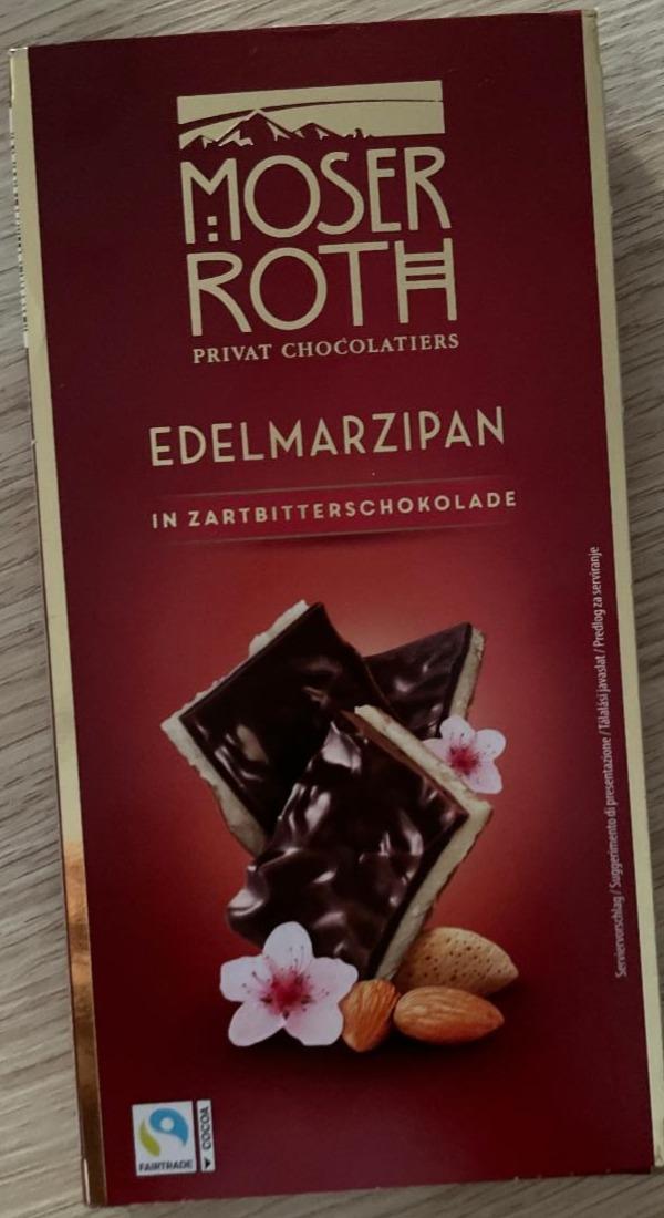 Fotografie - Edelmarzipan in Zartbitterschokolade Moser Roth