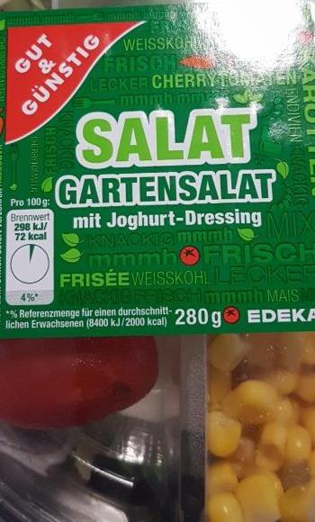 Fotografie - gartensalat mit jogurt dressing