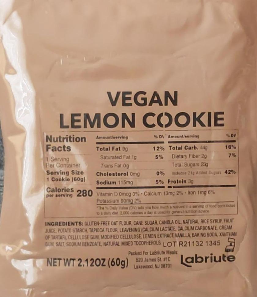 Fotografie - Vegan lemon cookie Labriute