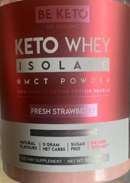 Fotografie - Keto whey isolate Fresh Strawberry Be keto