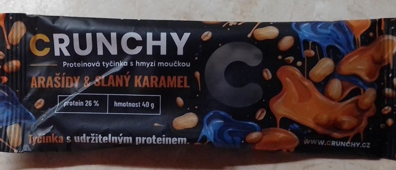 Fotografie - Proteinová tyčinka s hmyzí močkou arašídy & slaný karamel Crunchy