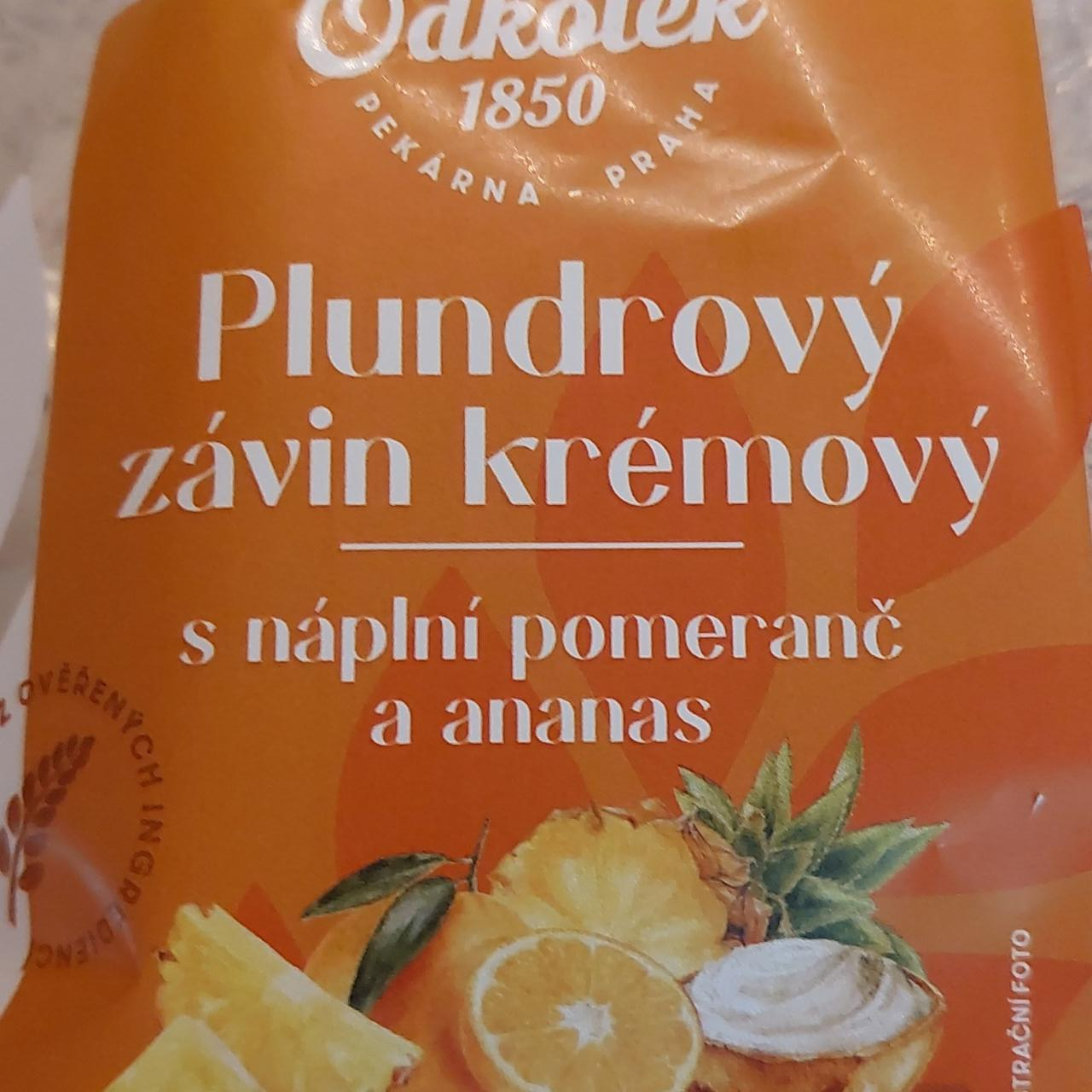 Fotografie - Plundrový závin krémový s náplní pomeranč a ananas Odkolek