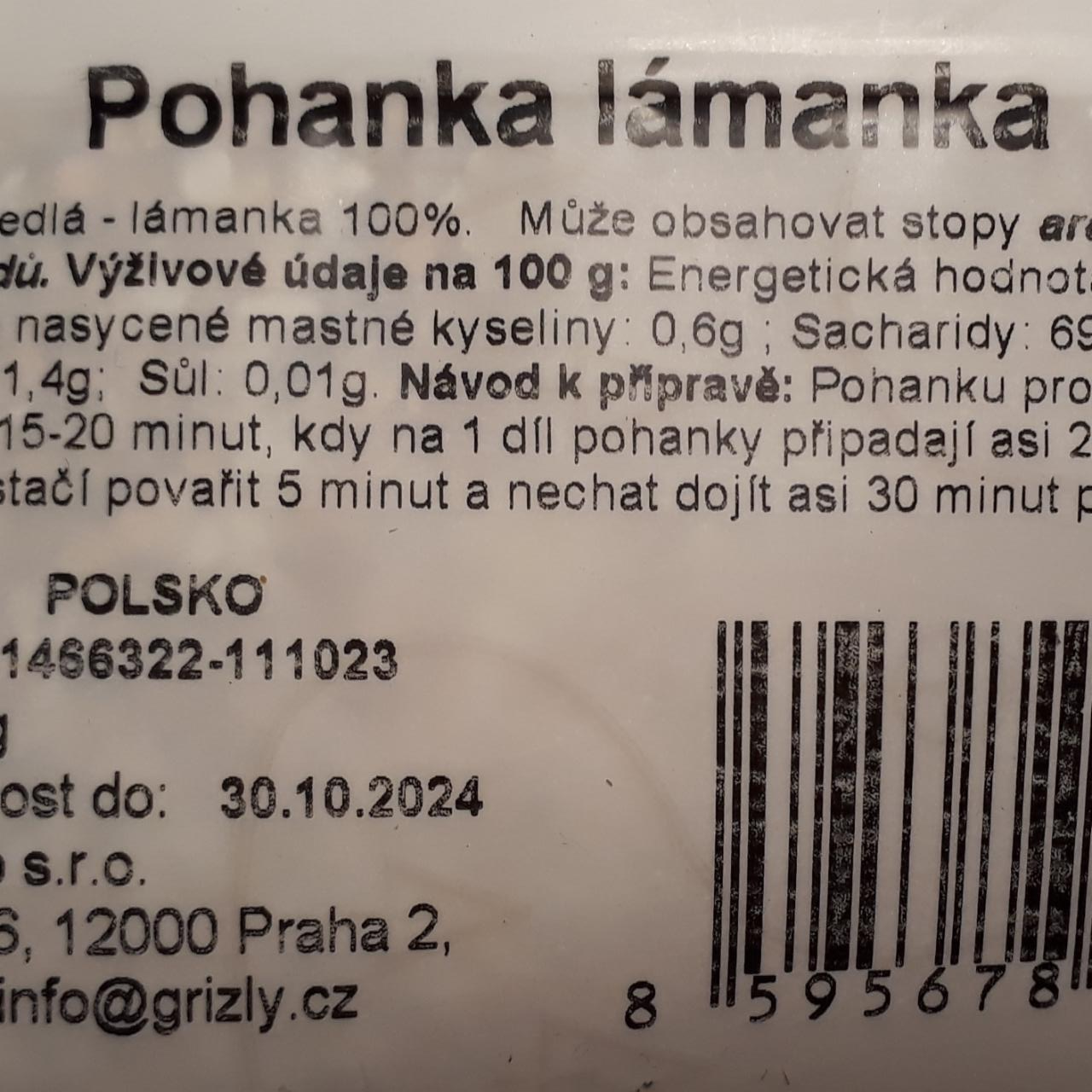 Fotografie - Pohanka lámanka Grizly