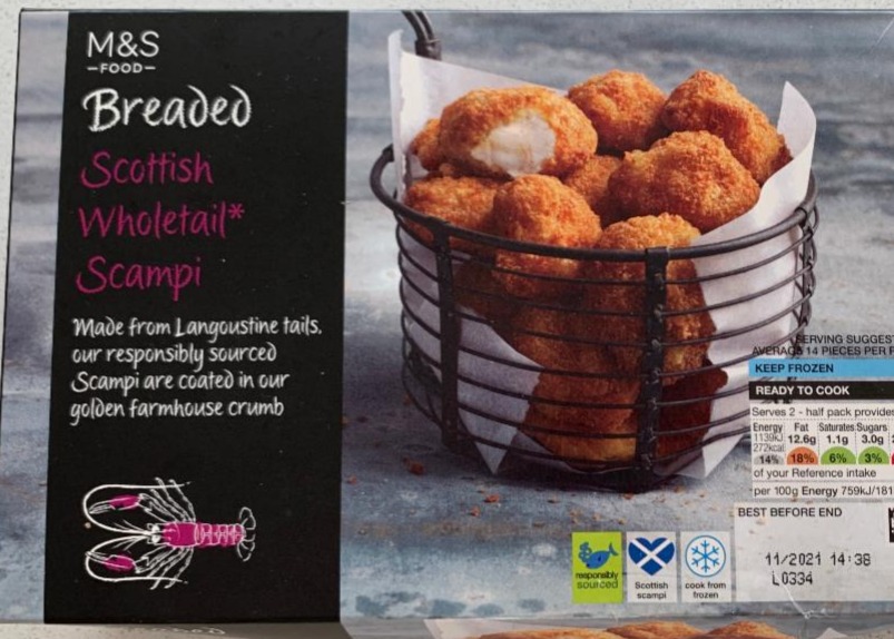 Fotografie - Breaded Scottish Wholegrain Scampi M&S