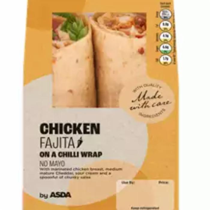 Fotografie - Chicken Fajita on a chilli wrap Asda