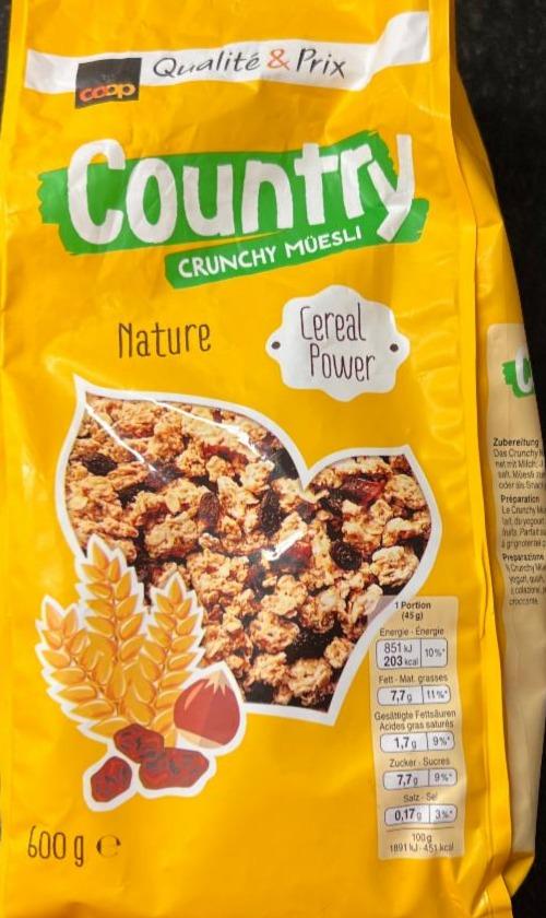 Fotografie - Country crunchy müesli Coop Qualite & Prix