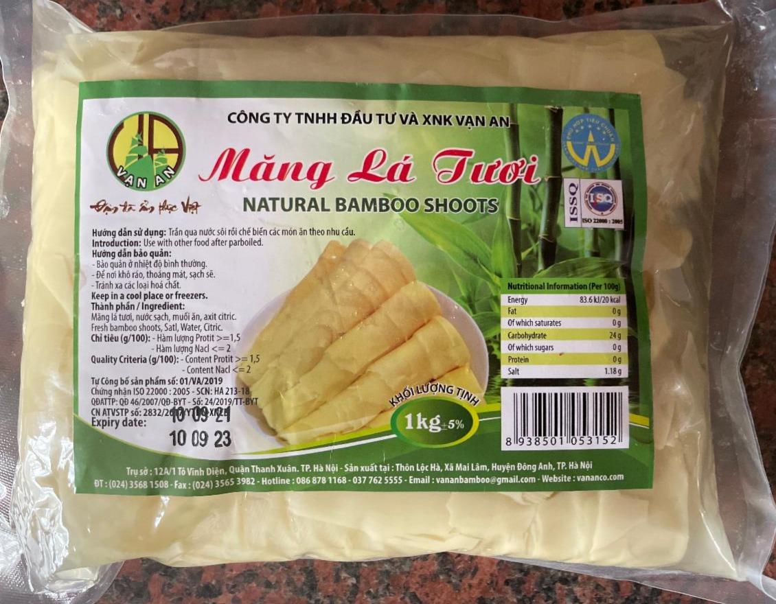 Fotografie - Măng lá tươi Natural bamboo shoots VAN AN