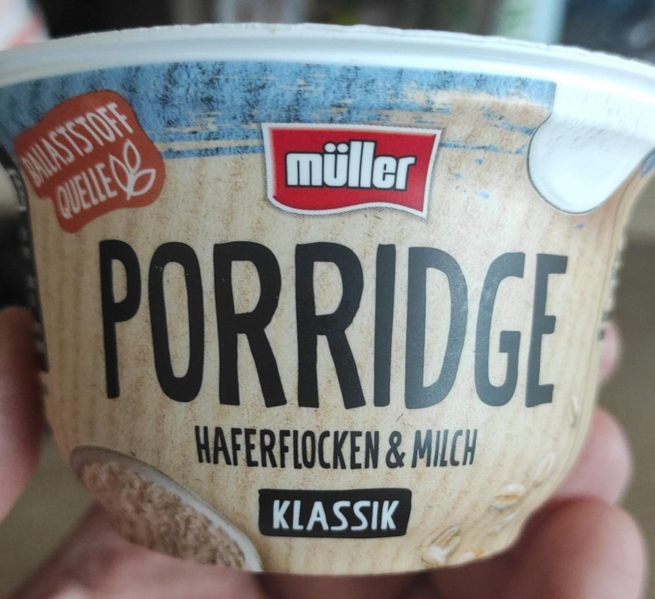 Fotografie - Porridge Haferflocken & Milch Klassik Müller