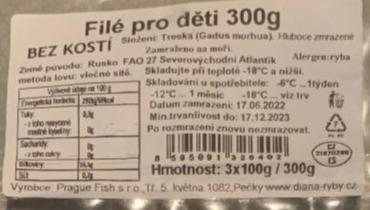 Fotografie - Filé pro děti bez kostí Prague Fish