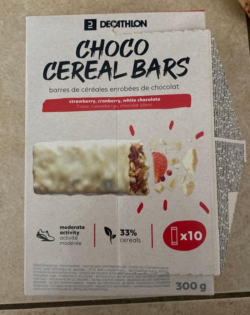 Fotografie - Choco cereal bar Strawberry, Cranberry, White Chocolate Decathlon