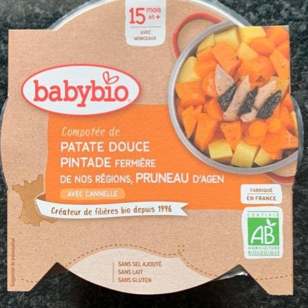 Fotografie - Compotée de patate douce pintade fermiere de nos regions, pruneau dagen Babybio