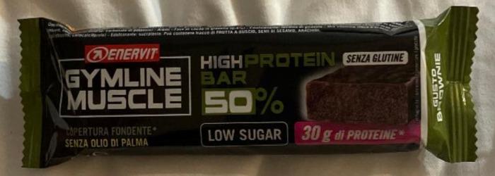 Fotografie - Gymline muscle gusto brownie high protein bar Enervit