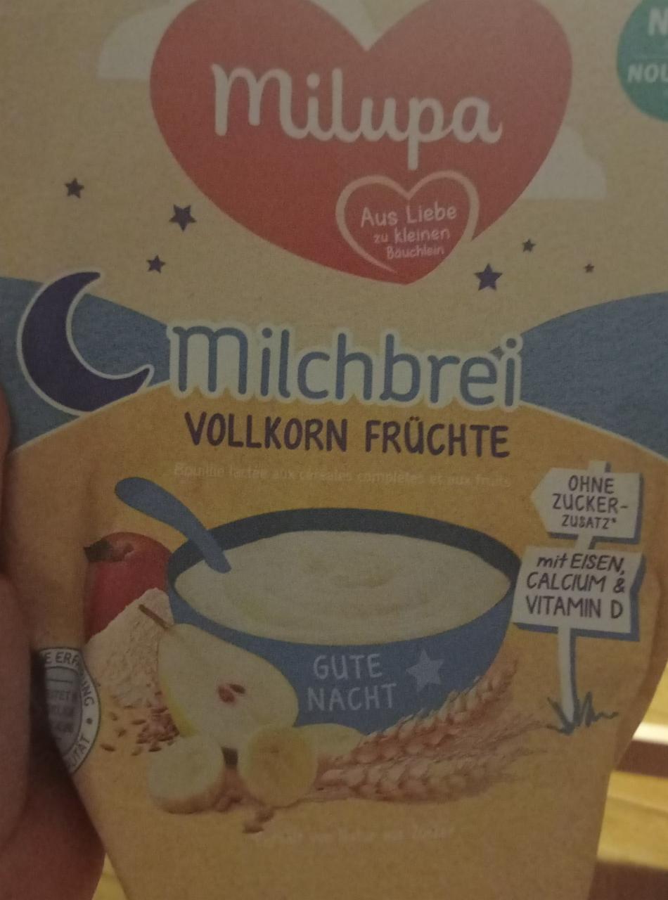 Fotografie - Milchbrei Vollkorn Früchte Gute Nacht Milupa