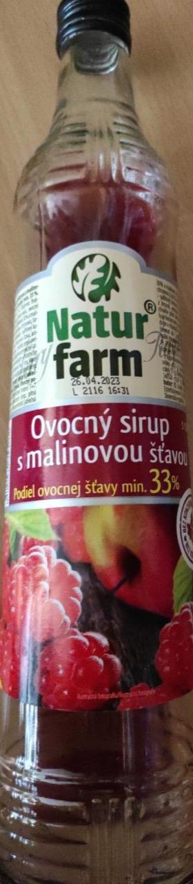 Fotografie - malinový sirup 33% ovocné šťávy Natur farm