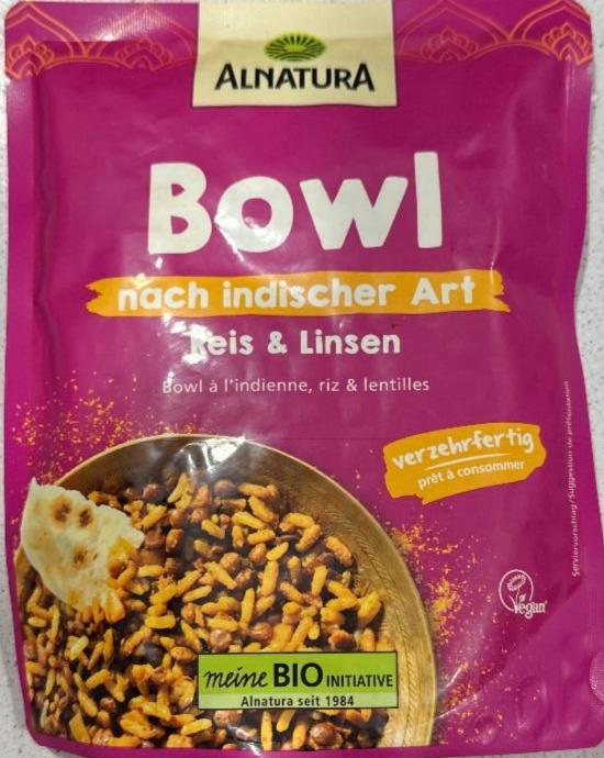 Fotografie - Bowl nach indischer Art Reis & Linsen Alnatura