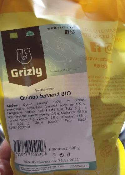 Fotografie - BIO Quinoa červená Grizly