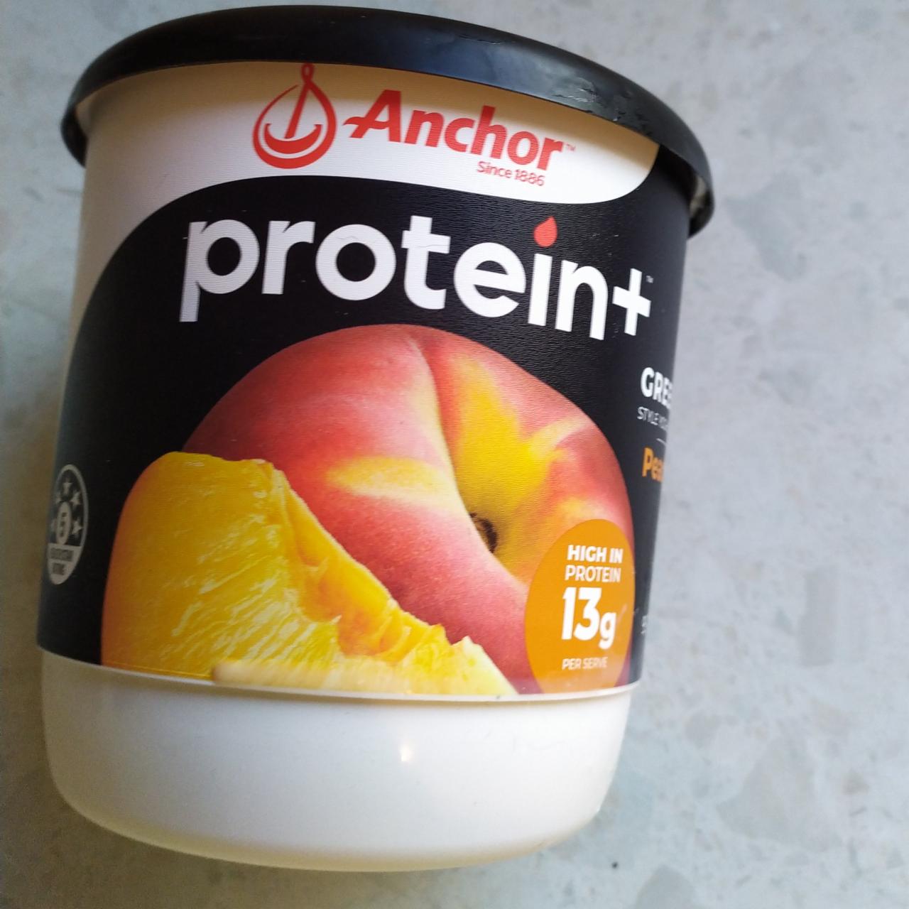 Fotografie - Protein+ peach greek style yoghurt peach Anchor