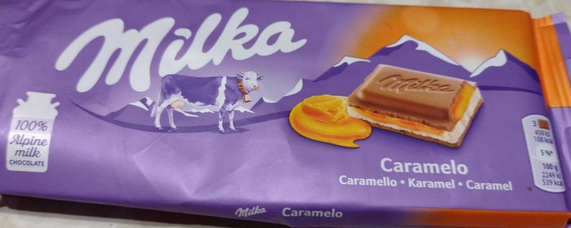 Fotografie - Čokoláda Milka Karamel Mandle