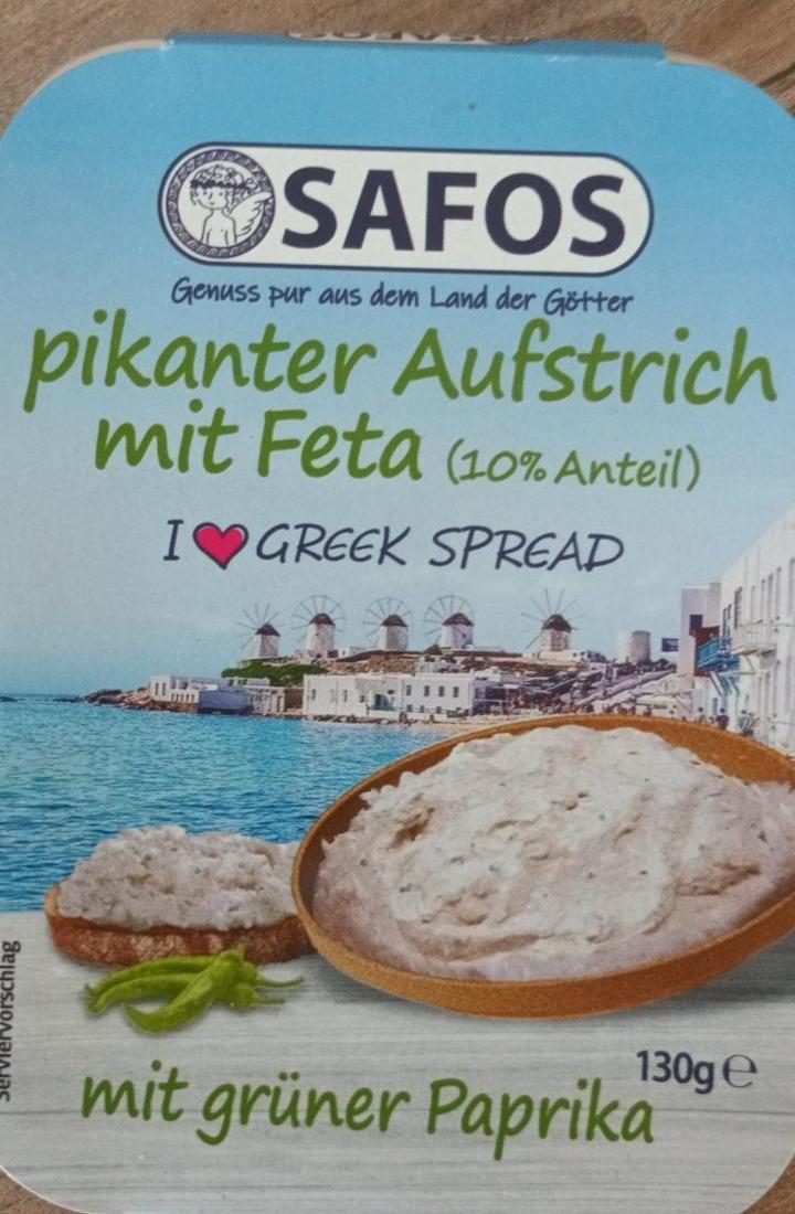 Fotografie - Pikanter Aufstrich mit Feta mit grüner Paprika Safos