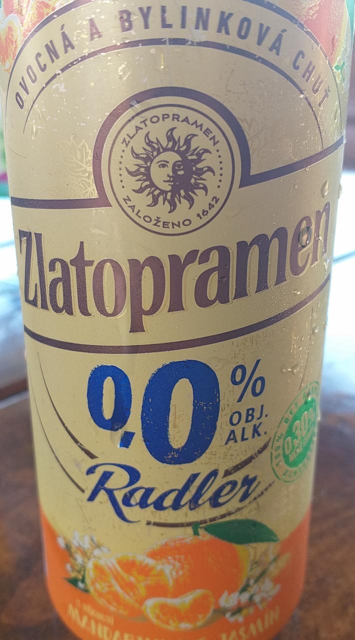 Fotografie - Zlatopramen Radler 0,0% Mandarinka & Jasmín