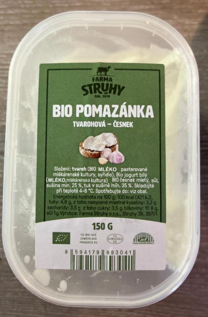 Fotografie - Bio pomazánka tvarohová - česnek Farma Struhy