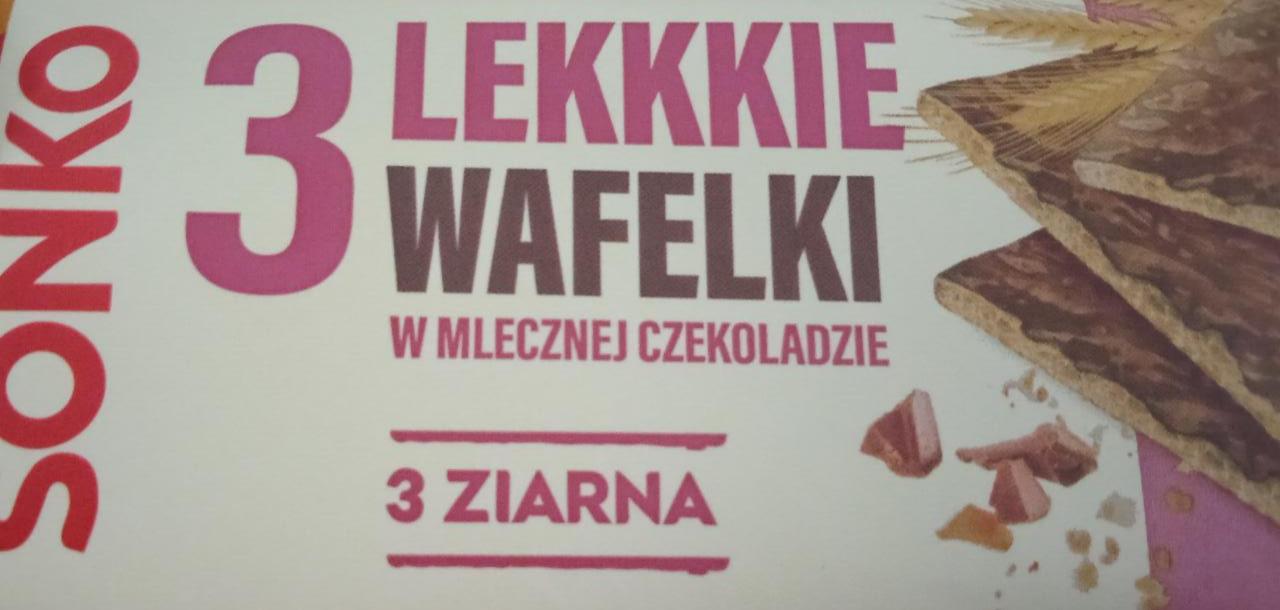 Fotografie - lekkie wafelki w mlecznej czekoladzie Sonko