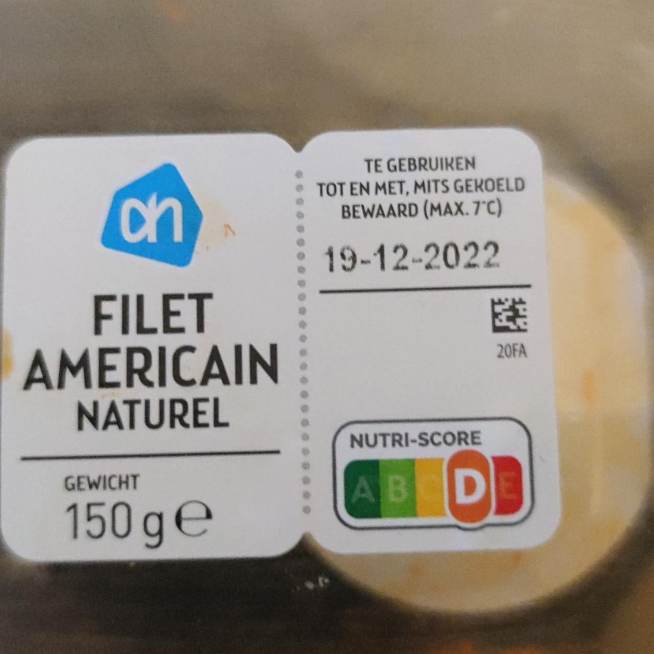 Fotografie - Filet Americain Naturel Albert Heijn