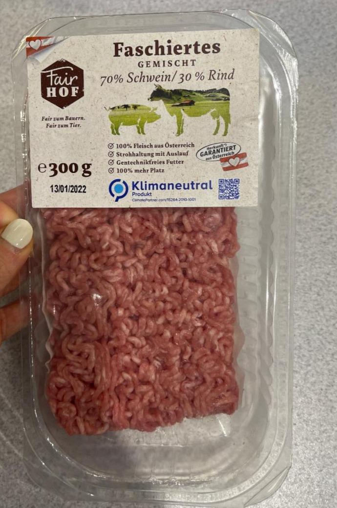 Fotografie - Faschiertes gemischt 70% Schwein 30% Rind FairHof