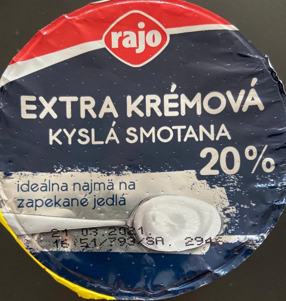 Fotografie - Extra krémová kyslá smotana 20% Rajo