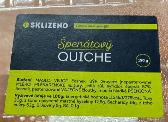 Fotografie - Špenátový quiche Sklizeno